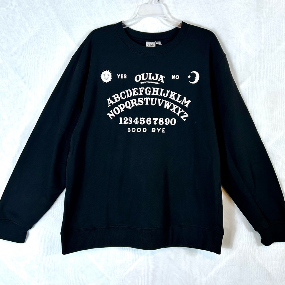 NWT Womens Black Ouija Board Graphic Sweatshirt / Sz XL